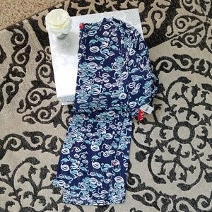 NWT Josie Flemeno swim coverup.  Navy blue/aqua. M